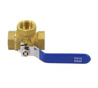 Valvola a sfera a 3 vie in ottone - T-Port & L-Port, 1/4" a 1" (tipo DN20 T)