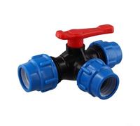 Valvola a sfera a 3 vie per sistema di controllo dell'acqua per tubi in PE, 20/25/32/40/50 mm, raccordo idraulico di grado industriale con giunto a connessione rapida per regolazione della direzione