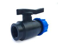 Valvola a Sfera, a Compressione Femmina 25mm x 3/4", Ideale per connettere Tubi in Polietilene PEBD, PEMD, PEAD, PPR, per Acqua Potabile, Made in Italy, PN 16 Bar