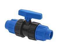 Valvola a Sfera a Compressione MDPE da 32mm - Raccordo PE per tubo dell’aqua PP PN10 - Connettori per Tubi PE80, PE100-1 pezzo - SmartProduct