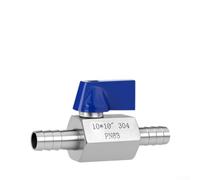 Valvola a sfera a doppia pagoda in acciaio inossidabile 304 per applicazioni idrauliche, progettata per resistere e deformazione sotto pressione su Per tubi e tubi dell'acqua (10 mm)