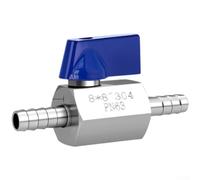 Valvola a sfera a doppia pagoda in acciaio inossidabile 304 per applicazioni idrauliche, progettata per resistere e deformazioni sotto pressione su Per tubi e tubi dell'acqua (8 mm)