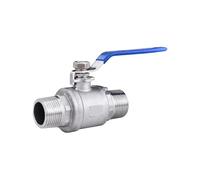 Valvola a sfera a due pezzi con filettatura esterna doppia in acciaio inossidabile 304, filettatura esterna doppia, valvola manuale con interruttore filettato, 4 minuti, 6 minuti, 1 pollice(G1)