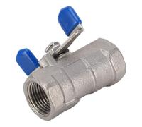 Valvola a Sfera a Due Vie, Filo Femminile DN10 1.6MPA in Acciaio Inossidabile Porta Completa 3/8 Pollici NPT Porta Piena Porta Spegnere Valvola a Sfera Valvola a Sfera 1000WOG