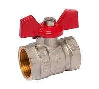 Valvola a sfera a farfalla Atusa F/F 1 pollice in ottone rosso VSR35505