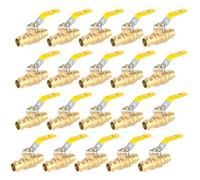 Valvola a sfera a passaggio completo in ottone da 1/2 pollice for tubi in rame - Certificata NSF for acqua potabile(1/2 Inch 20Pack)