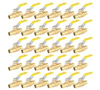 Valvola a sfera a passaggio completo in ottone da 1/2 pollice for tubi in rame - Certificata NSF for acqua potabile(1/2 Inch 30Pack)