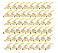 Valvola a sfera a passaggio completo in ottone da 1/2 pollice for tubi in rame - Certificata NSF for acqua potabile(1 Inch 50Pack)
