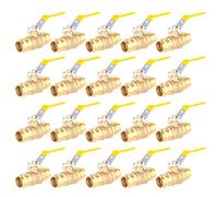 Valvola a sfera a passaggio completo in ottone da 1/2 pollice for tubi in rame - Certificata NSF for acqua potabile(3/4 Inch 20Pack)