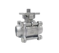 Valvola a sfera a piattaforma alta in tre pezzi con saldatura di testa in acciaio inossidabile 304 Valvola di intercettazione elettrica pneumatica con saldatura di testa da 1 pollice(304 DN32-42mm)