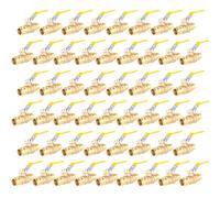 Valvola a sfera a pressione a passaggio completo in ottone da 1/2 pollice for tubi in rame - O-ring resistente, chiusura a 1/4 di, certificata(3/4 Inch 50Pack)