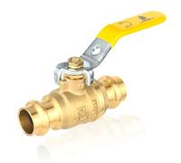 Valvola a sfera a pressione a passaggio completo in ottone da 1/2 pollice for tubi in rame - O-ring resistente, chiusura a 1/4 di, certificata(1 Inch 1Pack)