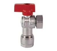 Valvola a sfera a squadra Enolgas per caldaia con girello 3/4 rosso R1023N70