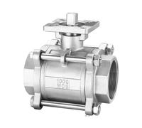 Valvola a sfera a tre pezzi DN15-50, filettatura interna in acciaio inox SS304, 1 pezzo(DN15)