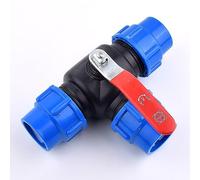 Valvola A Sfera A Tre Vie Giunto Di Compressione A Forma Di T, Tubo Dell'acqua 25mm/32mm/40mm/50mm Valvola A Sfera Con Anima In Acciaio Di Plastica Connettore Rapido A 3 Vie Connessione Rapida In PVC