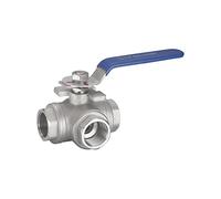 Valvola a sfera a tre vie in acciaio inossidabile 304 con filettatura BSP da 1/2" 3/4" 1" 1-1/4" 2" Tipo T Tipo L DN15 DN20 DN25 DN32 DN40 DN50(L Type,1.5 Inch)