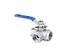 Valvola a sfera a tre vie in acciaio inossidabile 304 filettata con filettatura interna uno dentro e due fuori(0.25 inch type)