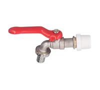 Valvola a sfera a un quarto di giro Interruttore di arresto durevole in ottone e PVC con uscita di drenaggio da 15 mm per serbatoi d'acqua con botti di pioggia Filettatura maschio