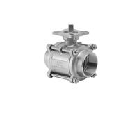 Valvola a sfera a vite in acciaio inossidabile con piattaforma alta automatica a tre pezzi da 3/8 pollici con piastra di montaggio for impieghi gravosi