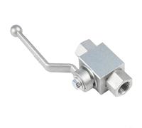 Valvola a sfera ad alta pressione 500 bar, valvola idraulica a 2 vie per olio, acqua, gas, acciaio al carbonio con filettatura interna M16x1,5, design flottante manuale per sistemi industriali