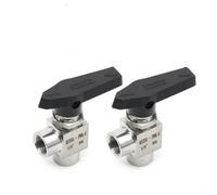 Valvola a sfera ad angolo retto 1/8" 1/4" 3/8" 1/2" filettatura femmina G in acciaio inossidabile 304 valvola a sfera filettata ad alta pressione(DN 10)