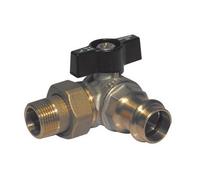 VALVOLA A SFERA ATTACCO A PRESSARE COLLETTORE SX 3/4 x 22 PN 40