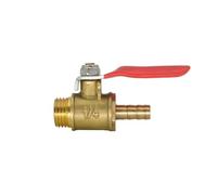 Valvola a Sfera Collegamento Vite 1/2 Pollici Raccordi for tubi con valvola a sfera in ottone maschio for acqua, olio, aria, gas e carburante, attacco for tubo flessibile da 6 mm a 12(1l2 Male - 8mm)