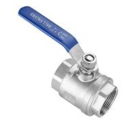 Valvola a sfera con filettatura in due pezzi 1/2 3/4 1 1-1/4 1-1/2 2 pollici Valvola a sfera in acciaio inossidabile 304 1 pezzo(3/4",SS201)