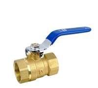 Valvola a sfera con filettatura in ottone da 2-1/2" con maniglia a leva e rubinetto idraulico in rame