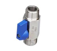 Valvola a sfera con filettatura maschio a 2 vie in acciaio inossidabile 304 - Alta pressione, dimensioni versatili for applicazioni con olio, acqua e(3/8 in SS304)