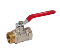 Valvola a sfera con leva Atusa M/F 1 pollice ottone rosso VSR05405