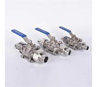 Valvola a sfera con manicotto saldato a filo esterno doppio in acciaio inossidabile 304 da 1/2 3/4 1 pollice, tre pezzi, 1 pezzo(1-1/2")