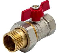 Valvola a sfera con maniglia a leva o ala valvola a sfera per saldare parafango | Maniglia ad ala IG/raccordo a vite 3/4