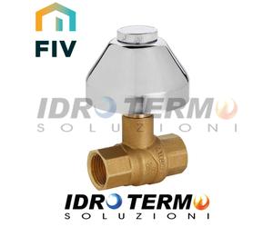 Valvola a Sfera Da Incasso F-F Con Cappuccio e Campana FIV 1/2 - 3/4 Cromo
