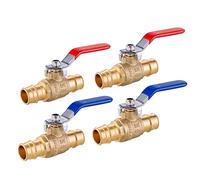 Valvola a sfera di espansione PEX A senza piombo - Raccordi di intercettazione a freddo da 1/2 e 3/4 pollici for impianti idraulici(3/4inch(4pack))