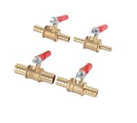 Valvola a sfera di intercettazione del rubinetto a sfera da 6 mm, 8 mm, 10 mm e 12 mm, portagomma in linea for acqua, olio, aria, gas e carburante, piccola valvola a sfera in ottone(12mm Barb)