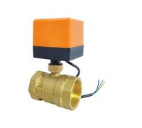 Valvola a sfera elettrica 1pc valvola a sfera motorizzata in ottone a tre fili a due controlli con un controllo 220V 24V 12V AC/DC(1",12VDC_CR02)