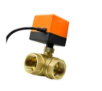 Valvola a sfera elettrica a 3 vie da 3/4 1 2 pollici, valvola a sfera in ottone, tre linee, controllo a due vie, 1 pezzo(2",T TYPE_AC24V_CR03)