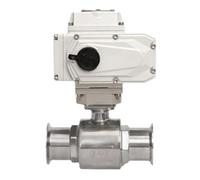 Valvola a sfera elettrica a connessione rapida, in acciaio inox, 63 mm, 220 V, 110 V, 12 V, 24 V, tipo a morsetto ad innesto rapido, 1 pezzo (110 V CA)