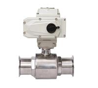 Valvola a sfera elettrica a innesto rapido in acciaio inossidabile sanitario da 76 mm, 220 V, 110 V, 12 V, 24 V, tipo morsetto, valvole a sfera passanti a innesto rapido(24VDC)