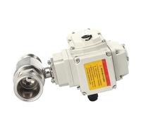 Valvola a sfera elettrica a piattaforma alta sanitaria da 51 mm 220 V 110 V 12 V 24 V di morsetto in acciaio inossidabile Valvole a sfera passanti ad innesto rapido(220VAC)