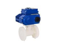 Valvola A Sfera Elettrica Con Flangia In PVDF Valvola A Sfera Elettrica Chimica In Plastica Industriale Standard Americana(2 normal switch type)