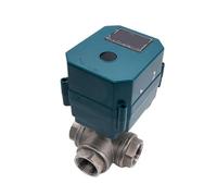 Valvola a Sfera elettrica DN15 Tee in Acciaio Inossidabile Valvola a Sfera ad Alta Coppia a Passaggio Pieno 2/3 Linea Attuatore Elettrico AC220V DC24V DC12V(T Type-ac220v-cr02)