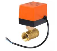 Valvola a sfera elettrica DN20 con potere AC220V, motore sincrono a 2 vie 2 fili normalmente aperto, costruzione d'ottone per servizio lungo