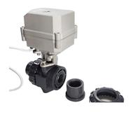 Valvola a sfera elettrica DN20 UPVC 10NM con capacità multitensione AC110V 240V Valvola a sfera elettrica da 3/4'' con ingranaggi in metallo certificata(DN20 BSP,AC110V-230V_CR202)