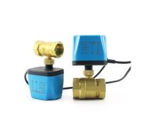Valvola a sfera elettrica in ottone a 1 controllo a 2 fili normalmente chiusa AC DC 12V24V da 1/2 "a 2" for acqua/olio/aria Sostituire l'elettrovalvola Adatto a piccoli spazi(1-1/4",DC12-24V)