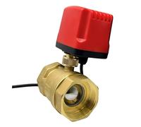 Valvola a sfera elettrica in ottone a 2 vie da 1/2'', 3/4'', 1'', 1-1/4'', 2 pollici, IP65, impermeabile, valvola a sfera motorizzata, motore in metallo di grandi dimensioni da 8 NM(220vac-cr04,DN32)