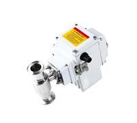 Valvola a sfera elettrica motorizzata Q911F-16P for uso alimentare, in acciaio inossidabile, con piattaforma alta 25 mm(12VDC)