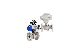 Valvola A Sfera Elettrica Pneumatica Flangia Acciaio Inox 304 Acciaio Fuso 200V24V Valvola Ad Alta Temperatura E Alta Pressione Attuatore DN50(DN40)