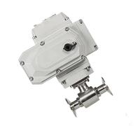 Valvola a sfera elettrica sanitaria ad alta piattaforma da 19 mm 220 V 110 V 12 V 24 V di morsetto in acciaio inossidabile Valvole a sfera passanti ad innesto rapido(24VDC)